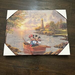 Thomas Kincaid Mickey and Minnie Mouse Canvas Art